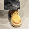 骆驼（CAMEL）【山越】秋冬新款高帮户外工装靴短靴登山鞋踢不烂大黄靴女马丁靴 L23W076036R戈壁加绒土黄 39 实拍图