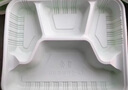 登比一次性饭盒四格餐盒打包盒外卖快餐盒带厚盖分格饭盒1000ml*50套 实拍图
