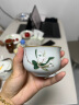 容山堂官窑彩绘茶杯大小号可养开片主人杯单个杯盏品茗杯功夫茶具 官窑茶杯-亭亭玉立 实拍图