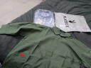 花花公子（PLAYBOY）衬衫男夏季衬衣男士外套休闲七分袖男装短袖宽松衬衫 军绿 XL  实拍图