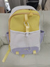 名创优品初高中学生书包女小清新学生大容量双肩包女生高颜值新款撞色背包 黄配紫 实拍图