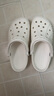 crocs卡骆驰洞洞鞋贝雅男鞋女鞋轻便耐磨一脚蹬拖鞋休闲鞋|10126 白-100 40 (250mm) 实拍图