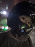 LS2新款摩托车头盔四分三盔电动助力车四季大尾翼大码男女半盔OF608 哑黑 XL(建议57-58CM) 实拍图