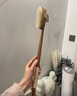 素一素二长柄洗澡刷猪鬃刷软毛弧形浴刷搓背刷搓澡巾沐浴刷身体刷干刷神器 乌檀木可拆卸猪鬃浴刷-干湿两用 实拍图