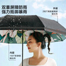 京东京造 小布丁Plus+晨露绿荫 太阳伞女双层黑胶遮阳三折防晒伞 实拍图