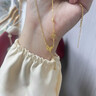 中国黄金（CHINA GOLD）蝴蝶流苏黄金套链女足金项链锁骨链吊坠情人节生日礼物送女友老婆 【京速达】蝴蝶套链【鱼鳞款】约4g 实拍图