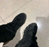 特步男鞋跑步鞋新款夏季厚底旅游透气轻便皮网面休闲运动鞋慢跑鞋子男 黑色 42 实拍图