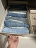 吱凡日本裤子收纳神器衣柜衣服收纳箱衣物分层收纳盒牛仔裤分格整理箱 【米白色】有盖【7分格】45*28*22cm 2个装【无异味】 实拍图