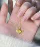 中国黄金（CHINA GOLD）18K金项链女款银杏叶吊坠轻奢小众首饰母亲节生日礼物送女友爱人 18K银杏叶吊坠【配S925银链】 实拍图