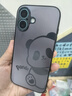 XP适用苹果16手机壳镜头全包iphone16保护套超薄散热磨砂卡通男女款防摔商务高级感-石墨灰靓丽熊仔 实拍图