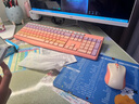 B.O.W航世 K161D 巧克力双模无线蓝牙键盘鼠标套装超薄静音笔记本台式电脑ipad笔记本女生办公打字通用 渐变樱花粉【键盘鼠标】无线+三蓝牙 实拍图