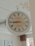 康巴丝（Compas）双面挂钟欧式石英钟挂表客厅餐厅摇摆时钟表摆钟钟表 1062白色 实拍图