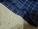 欣尚优纯棉睡裤男士宽松大码家居裤全棉格子印花休闲裤夏季空调裤可外穿 长裤 藏蓝格 3XL 体重150-170斤 实拍图