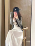 LPOX韩系薄款长袖开衫打底吊带背心白色长裙女秋季2025新款时尚连衣裙 开衫 S 【80-100斤】 实拍图