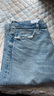 moussy【热销爆款】裤王新款直筒水洗毛边牛仔裤010GAS11-5440 蓝色 L 实拍图