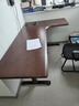 木藝生转角双电机电动升降电脑桌家用办公双人L型桌子工作台拐角书桌 双电2节插排右拐角3cm实木胡桃色 1.8*1.1M(升级加强版收纳横梁) 实拍图