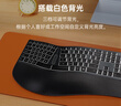 多彩（Delux） GM909人体工学键盘无线蓝牙键盘双模电脑办公ipad键盘静音剪刀脚结构键盘程序员键盘自带软垫腕托 GM909ultra【人体工学·智能触控·背光）灰 实拍图