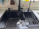 纳米304不锈钢加厚洗菜盆全套单槽厨房大单水槽台下盆洗菜洗碗槽 黑色基础款标准套餐（无龙头） 5040 实拍图
