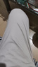 【纯棉修身】休闲裤男直筒裤纯色运动裤男士宽松中年爸爸工装裤 浅灰色【常规款】 XL 适合140-160斤体重 实拍图