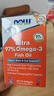 诺奥（NOW）小知己97%高纯度鱼油rTG97鱼油omega3含DPA72粒迷你易吞服便携 实拍图