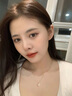 Jay【七夕礼物】和田玉吊坠925银四叶草项链女平安扣送女友 天鹅项链（配证书） 实拍图