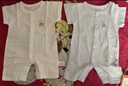 贝瑞加（Babyprints）婴儿连体衣2件夏季短袖婴儿衣服新生儿纯棉哈衣轻薄爬服 白蓝66 实拍图