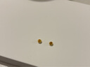 喜上眉梢喜饰黄金古法金珠999足金散珠硬金光面磨砂转运珠路路通圣诞礼物 3mm 重工古法珠五颗 0.5 实拍图