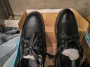 红蜻蜓同款头层牛皮男鞋男士商务休闲皮鞋男时尚透气鞋英伦休闲 黑色单鞋6627 39 实拍图