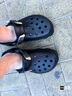 卡骆驰经典特林洞洞鞋男女同款拖鞋耐磨休闲鞋|206340 黑色-001 44 (280mm) 实拍图