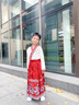 旻胜 儿童马面裙汉服中式国风古装夏季薄款短袖表演服男女孩生日礼物 红色140码【136-145cm/60-70斤】 晒单实拍图