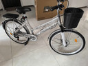 飞鸽城市自行成26英寸7速低跨度双梁男女式成人学生通勤休闲车银色 实拍图