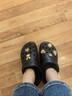 卡骆驰crocs经典云朵老爹鞋洞洞鞋时尚百搭女鞋拖鞋一脚蹬|206750 黑色-001(含智必星) 35 (220mm) 实拍图