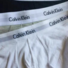 Calvin Klein内衣男士三条装ck提花腰边低腰棉质贴身防夹臀四角裤平角内裤男 U2664998-太空黑/月光白/椰青灰 3条 M 实拍图