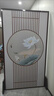中式屏风隔断客厅入户遮挡风水玄关家用卧室移动高清栅栏画布座屏 E款 樟子松80*180CM 实拍图