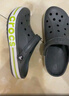 crocs卡骆驰洞洞鞋贝雅卡骆班轻便耐磨一脚蹬休闲鞋|205089 石板灰/青柠绿-0GX 41 /42(260mm) 实拍图