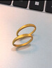 轻珠宝【你的名字】黄金对戒足金999情侣对戒送女友生日礼物刻字24h发货 【预售20天】女戒7号（足金约2.01g）免费刻字 实拍图