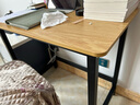 煜柠苑 电脑桌台式家用简约卧室长条桌学生写字学习桌子书台桌办公大桌 加固升级-黑架浅胡桃-80*50高74 实拍图
