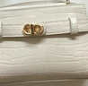 CHARLES&KEITH鳄鱼纹凯莉包手提斜挎婚包包女包生日礼物CK2-50270880-1 Ivory象牙色 S 实拍图