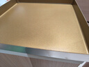 展艺 烘焙模具 方形金色不沾烤盘 披萨蛋糕饼干家用模具烤箱用 实拍图