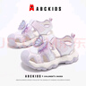 ABC KIDS童鞋女童夏季公主鞋儿童凉鞋软底沙滩鞋中大童3256 紫色  29 实拍图