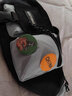 回力胸包男潮酷工装斜挎包时尚背包ins小包个性百搭腰包学生单肩包 黑色【徽章4+小熊猫挂件】 实拍图