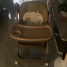 嘻优米宝宝餐椅儿童餐桌椅0-6岁婴儿便携多功能可折叠坐躺调节吃饭座椅 棉垫+万向轮+可平躺+高度可调 棕 实拍图