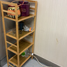 丝竹阁置物架简易落地客厅卧室厨房收纳多层实木靠墙货架窄现代储物架子 原色楠竹平板置物架 四层-长35宽25高95CM 实拍图