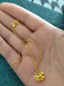 中国黄金（CHINA GOLD）黄金项链女士足金木马吊坠新款七夕情人节礼物送女友老婆 足金木马吊坠金重约0.5g*配银链 晒单实拍图