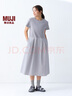 无印良品（MUJI）女式 凉感 短袖连衣裙 女装裙子25年夏季连身裙凉感物语 BC2LKA5S 灰色 M (160/84A) 实拍图