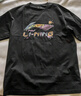 李宁速干T恤丨抗菌圆领短袖T恤男子夏季户外印花休闲宽松运动上衣 【图案LOGO印花】黑色745-1 M 实拍图