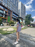 李宁（LI-NING）泳衣女连体裙式游泳衣遮肚显瘦抗氯速干温泉泳装546 紫色 XL  实拍图