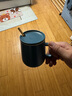 传旗水杯陶瓷马克杯咖啡杯带勺盖杯子茶杯男女陶瓷杯450ml 蓝 实拍图