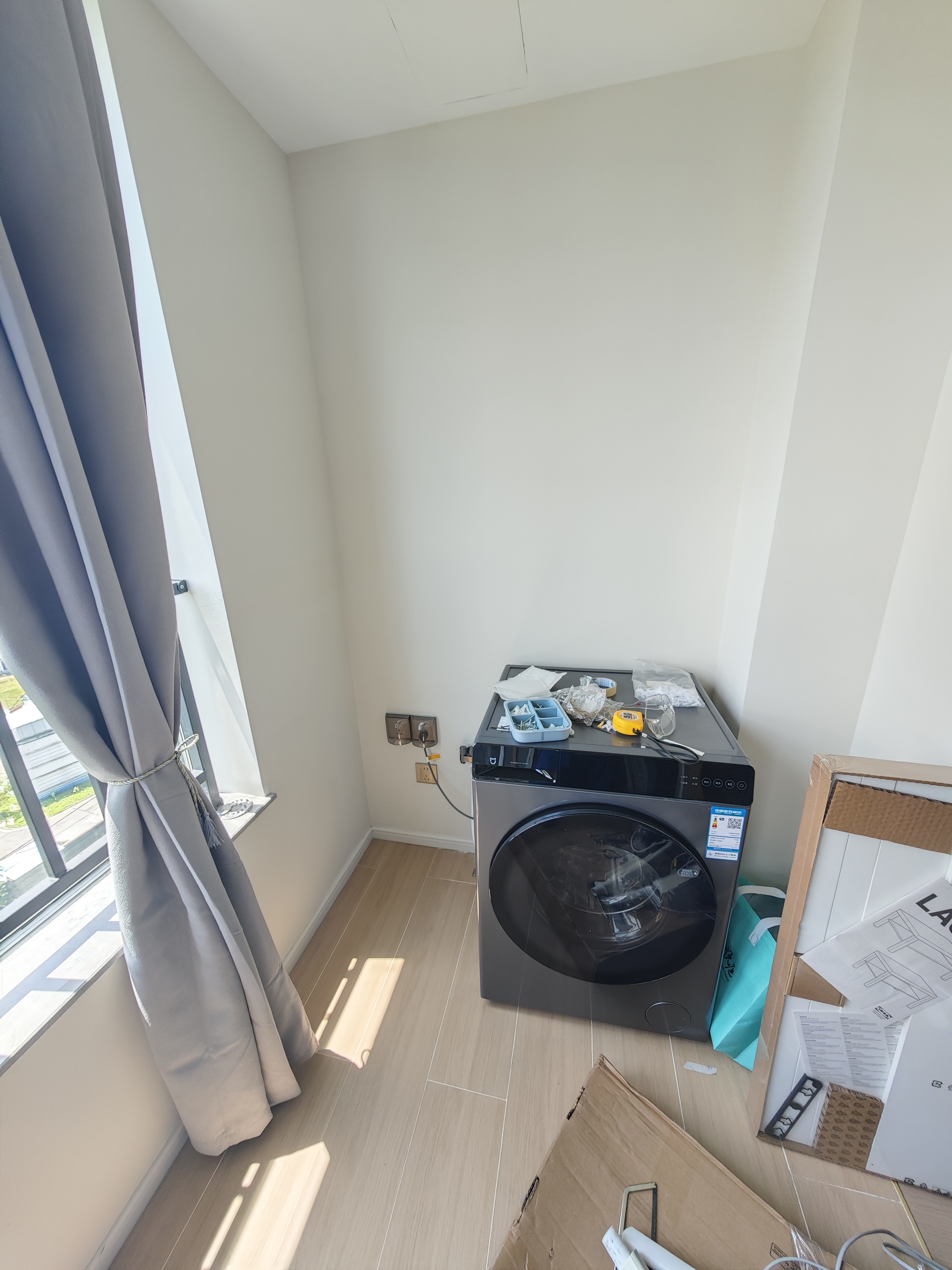 赫伊莎窗帘轨道弯轨可弯可直铝合金飘窗弧形L型U型滑轨静音窗帘杆 白色(顶侧通用） 3.9米一套 实拍图