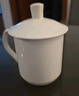 洁雅杰陶瓷茶杯 带盖水杯子(350ml)陶瓷茶杯陶瓷办公杯 纯白6只装 实拍图